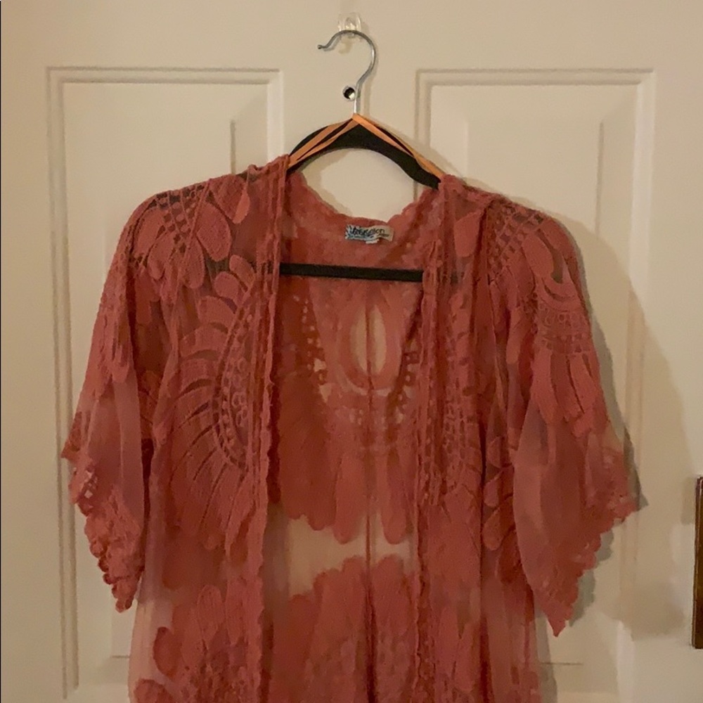 CORAL Sheer Beach Coverup